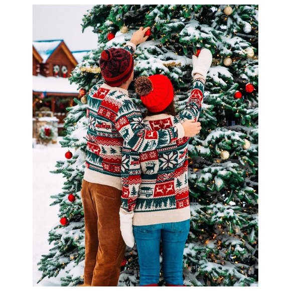 Kiel James Patrick The Christmas Patchwork Sweater Fair Isle Winter Holiday KJP - Picture 2 of 12